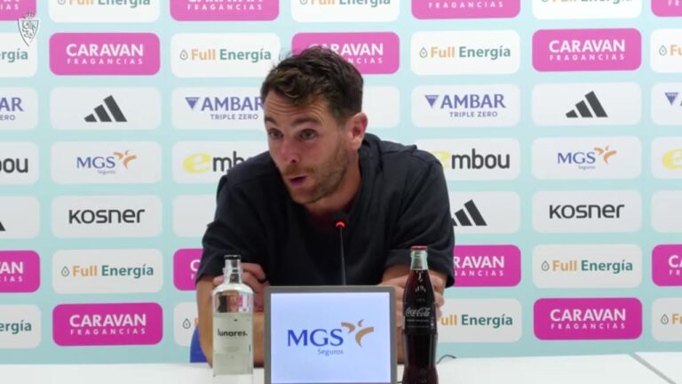 Fotograma de la fuente sobre la cantera y la competencia interna del Real Zaragoza tras vencer al Cartagena.